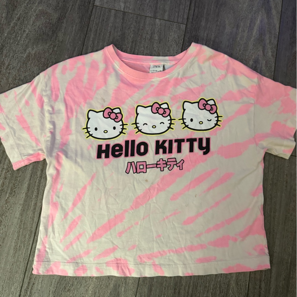 Hello Kitty Pink and White Women's Short Sleeve Tee